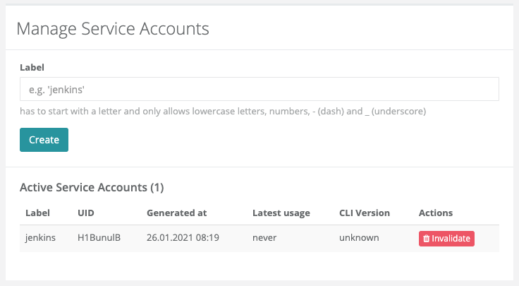 Manage Service Accounts